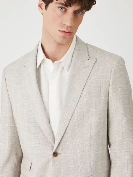 Medicine blazer din amestec de in bej