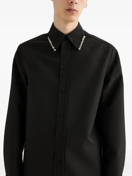 Cămașă Jil Sander cu mărgele negru