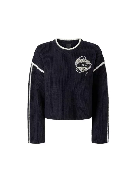 Sweter Pinko wełniany niebieski