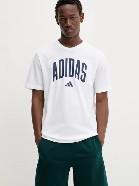 Тениска adidas Collegiate с принт бяло