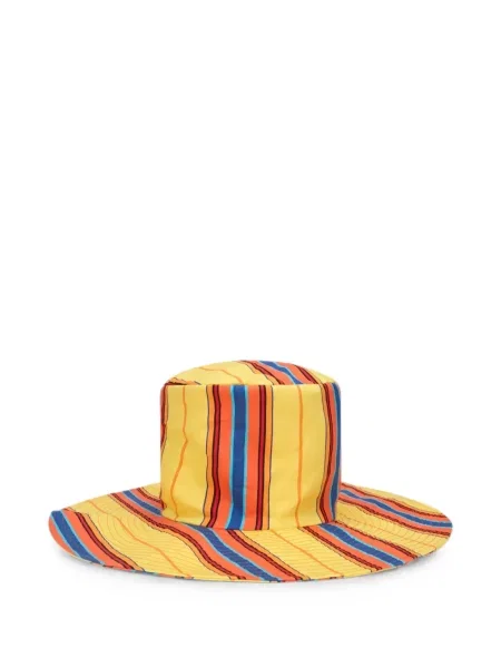 Căciulă Moschino cu dungi cu imagine galben