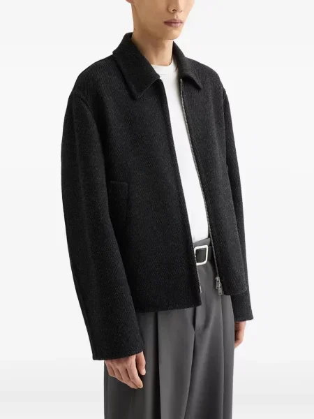 Geacă Jil Sander de lână negru