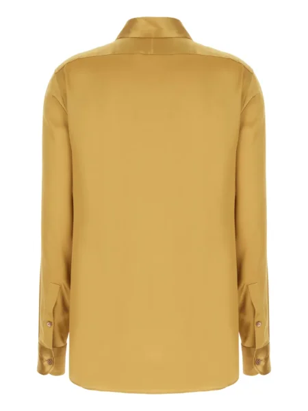 Cămașă Tom Ford de mătase galben