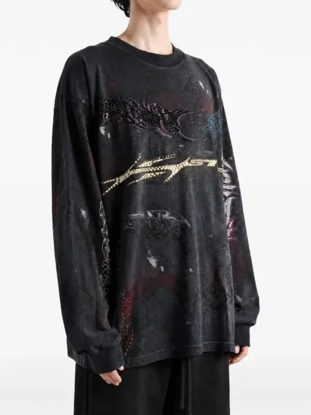 Lung tricou Hellstar negru