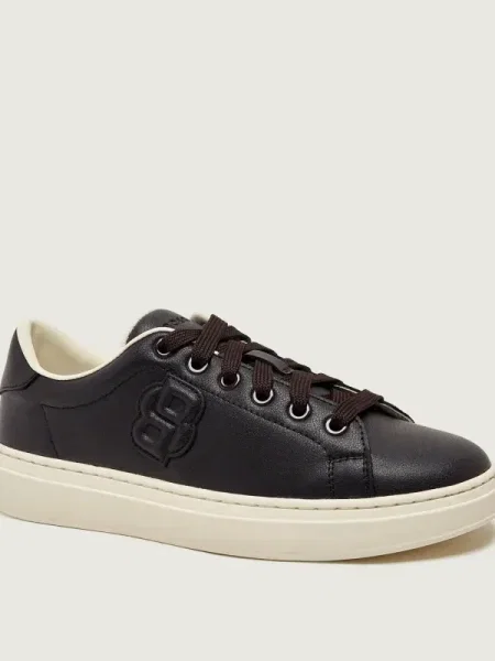 BOSS BLACK Teniși din piele Kieran_Tenn_alemBB negru