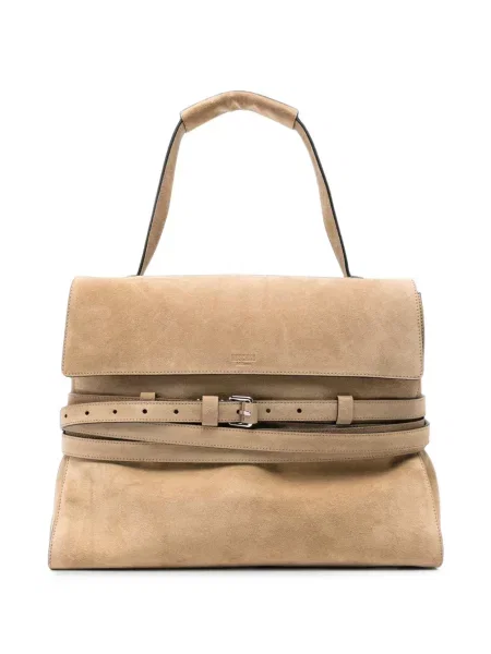 Cu centură geantă shopper Moschino din piele de căprioară