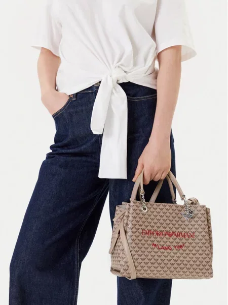 Emporio Armani Kabelka Écru béžová