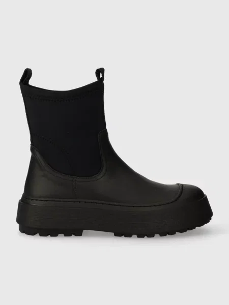 Nízké kozačky GARMENT PROJECT Milo Chelsea na plochém černá