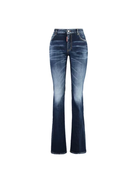 Jeansy dzwony Dsquared2 niebieskie