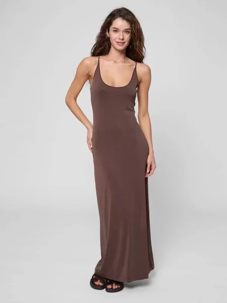 Сукня максі PRPY віскоза/поліестер коричневий