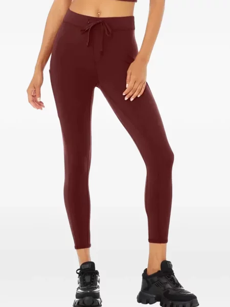 Yoga leggings Alo Yoga cu cordon roșu