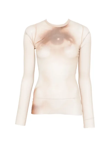 Lung top Jean Paul Gaultier cu decolteu rotund