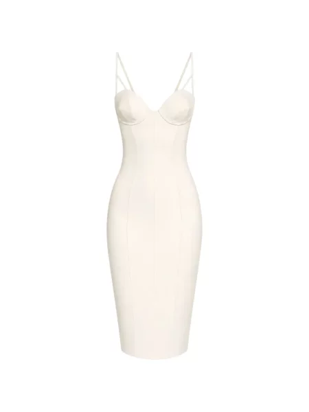 Rochie midi Elisabetta Franchi cu șireturi din dantelă