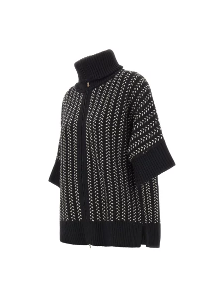 Lniany sweter Elena Miro' czarny
