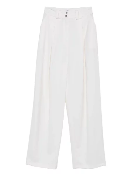Pantaloni Vestiaire D'un Oiseau Libre plisate alb