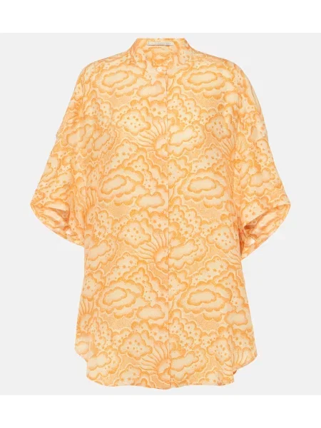 Bluză Stella Mccartney de mătase cu imagine