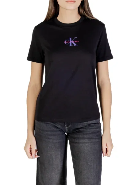 Тениска Calvin Klein Jeans дамска черно