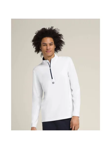 Koszulka z długim rękawem Wilson Elevate Performance Half-Zip S biały