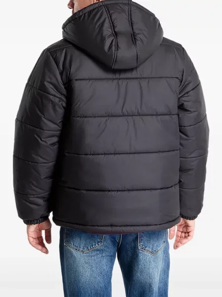 Geacă cu puf Vans cu glugă negru
