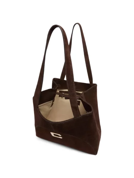 Τσάντα shopper Carel Paris σουέτ καφέ