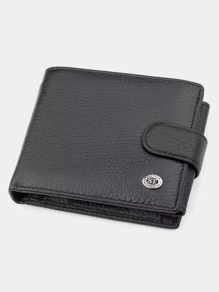 ST Leather Accessories Гаманець Шкіра чорний