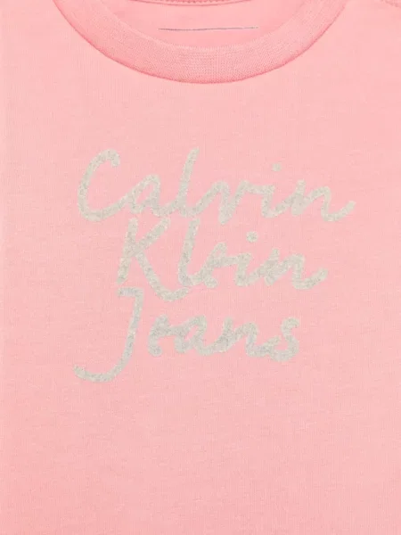 Koszulka dziecięca Calvin Klein różowa