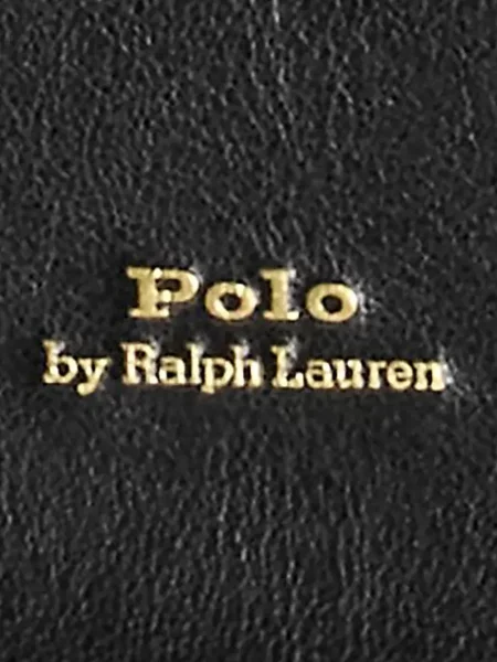 Tricou Polo Ralph Lauren din piele de căprioară cu dungi cu decolteu în V negru