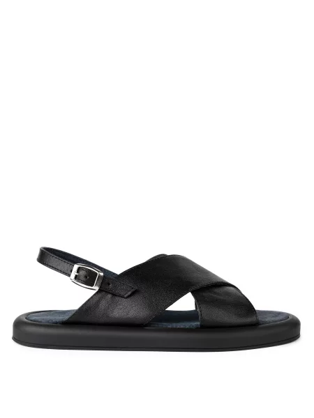 Кожаные босоножки Oldcom черные