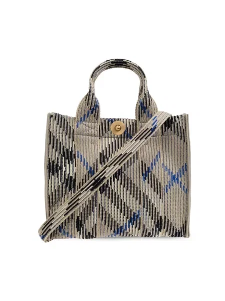 Dzianinowa torebka Burberry w kratę