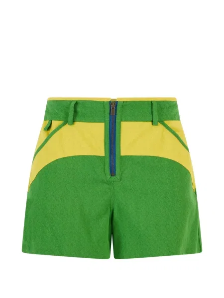 Pantaloni scurți Rosie Assoulin din crep verde