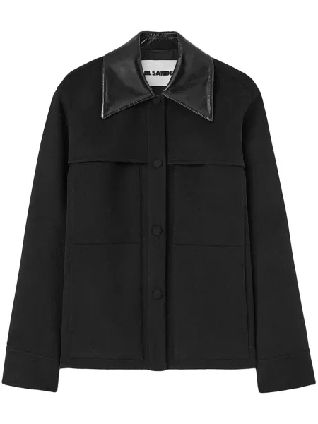 Geacă Jil Sander de lână negru