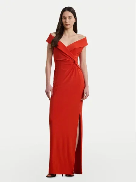 Φόρεμα βραδινό LAUREN RALPH LAUREN πορτοκαλί