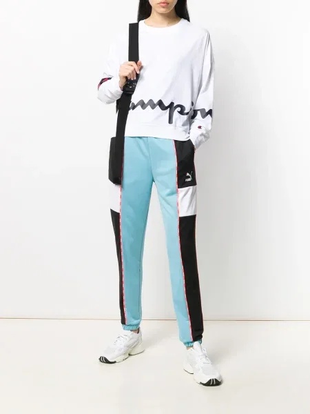Pantaloni Puma alergare albastru