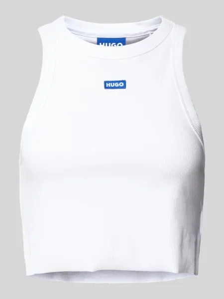 Dzianinowy top Hugo Blue biały