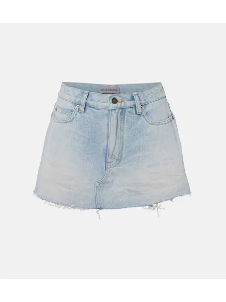 Pantaloni scurți din denim Balenciaga albastru