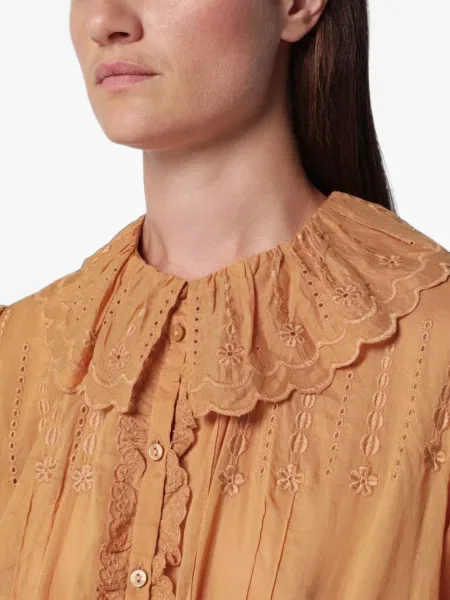 Rochie Isabel Marant cu broderie portocaliu
