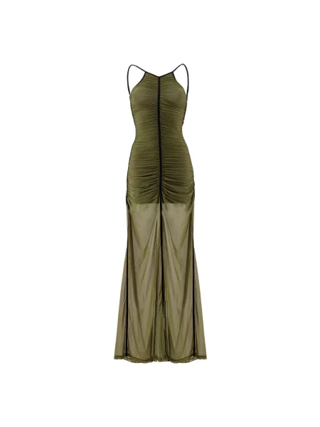 Warstwowa sukienka Diesel zielona