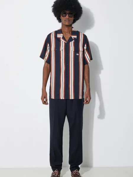 Paul Smith spodnie wełniane w fasonie chinos granatowy