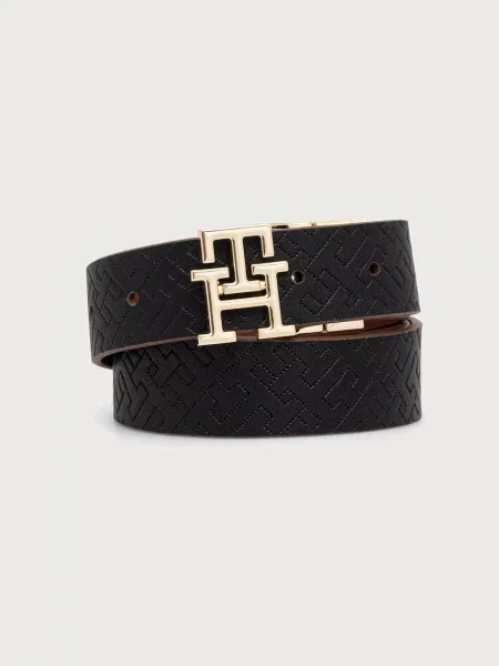 Tommy Hilfiger dvostranski pas usnjeni rjava