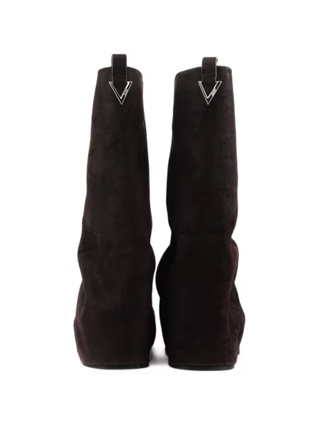 Botine The Attico din piele de căprioară maro