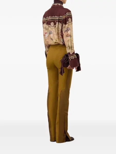Pantaloni Zimmermann evazate galben
