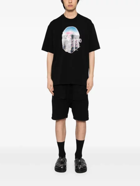 Tricou A Bathing Ape® cu imagine negru