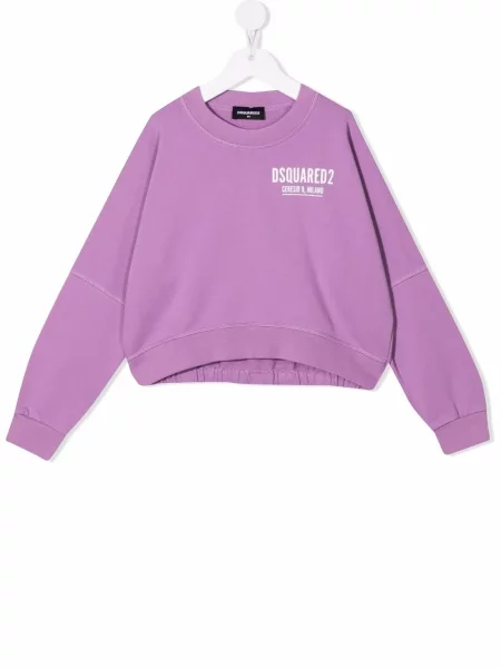 Sukienka maxi dziecięca Dsquared2 fioletowa