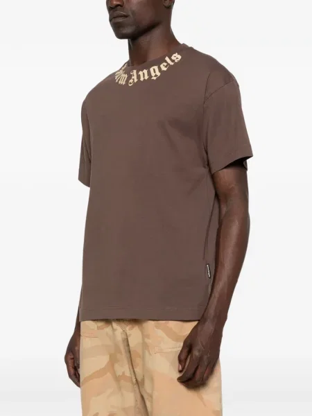Tricou Palm Angels cu imagine maro
