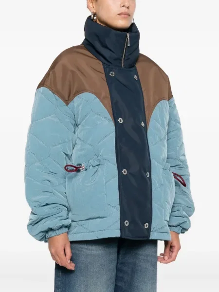 Pikowany płaszcz Marbell niebieski