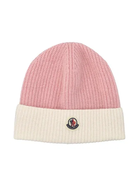 Czapka dziecięca Moncler Enfant różowa
