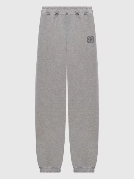 Джогери з брендовою вишивкою Vetements сірі