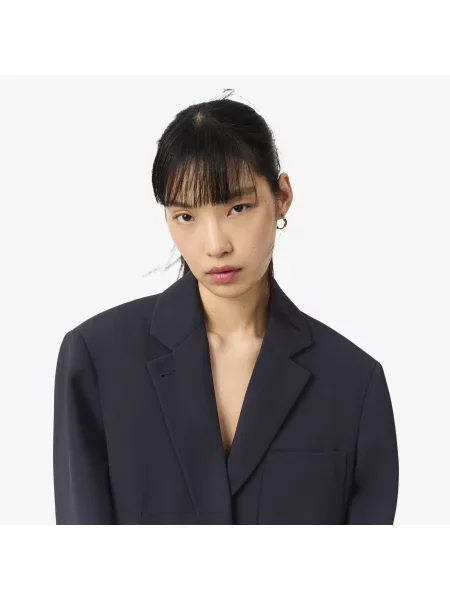 Lacoste Marynarka Relaxed Fit granatowa
