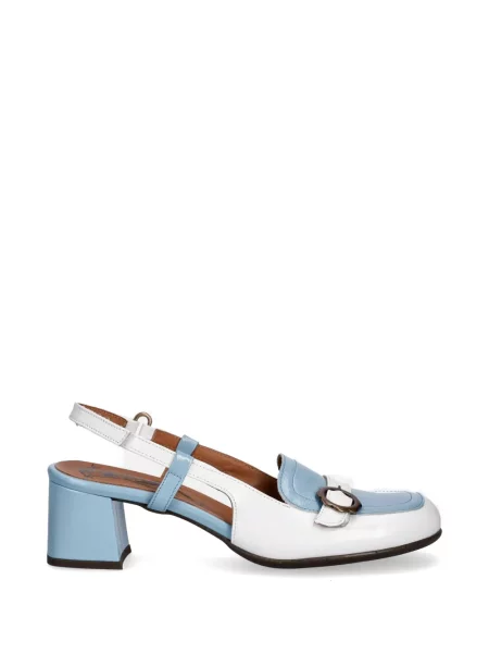 Pantofi cu toc Fly London cu cataramă slingback alb