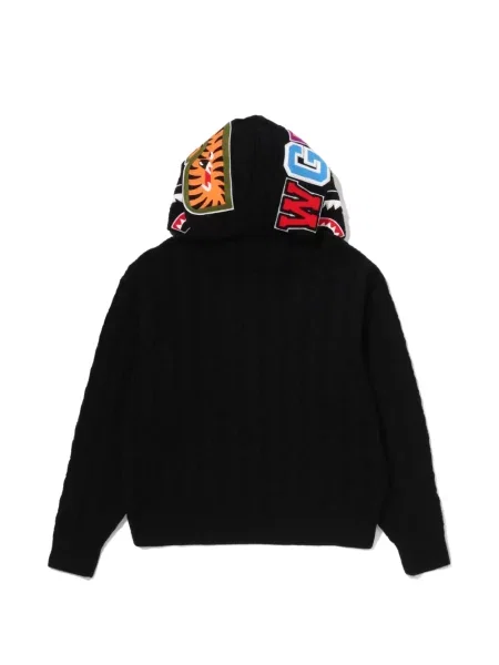 Hanorac cu glugă A Bathing Ape® tricotate negru